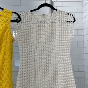 endless rose white textured dress
